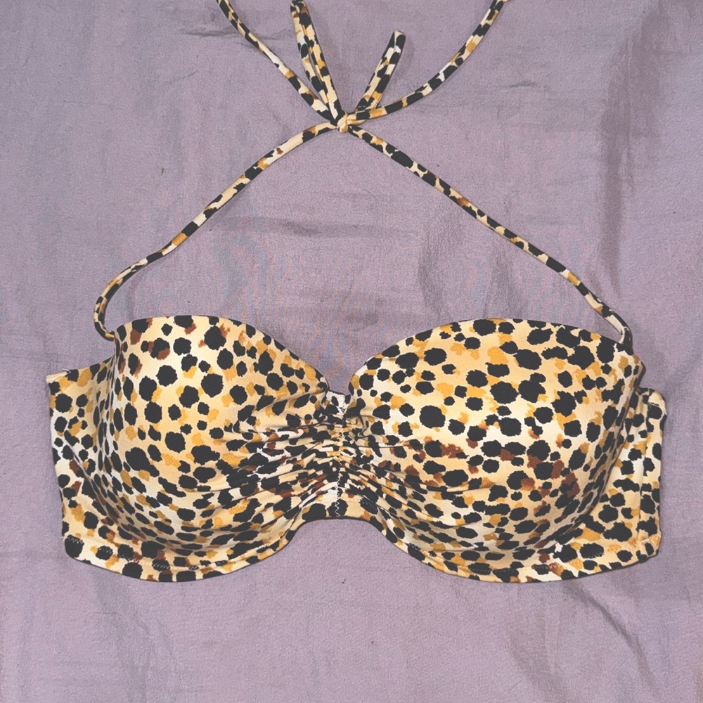 Leopard Victoria Secret Strapless (optional) Bikini Top